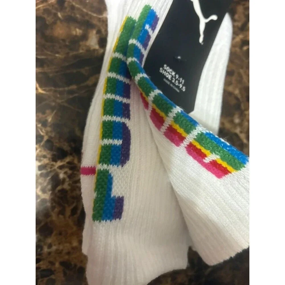 Puma 2 pk crew socks size 9-11